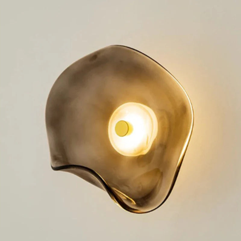Élise Halo Shade Glass LED Wall Sconce