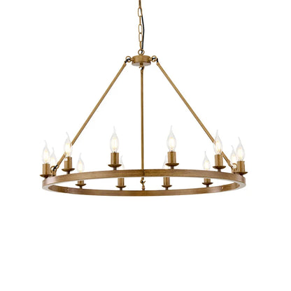 Wagon Wheel Chandelier Pendant Light for Cafés and Restaurants