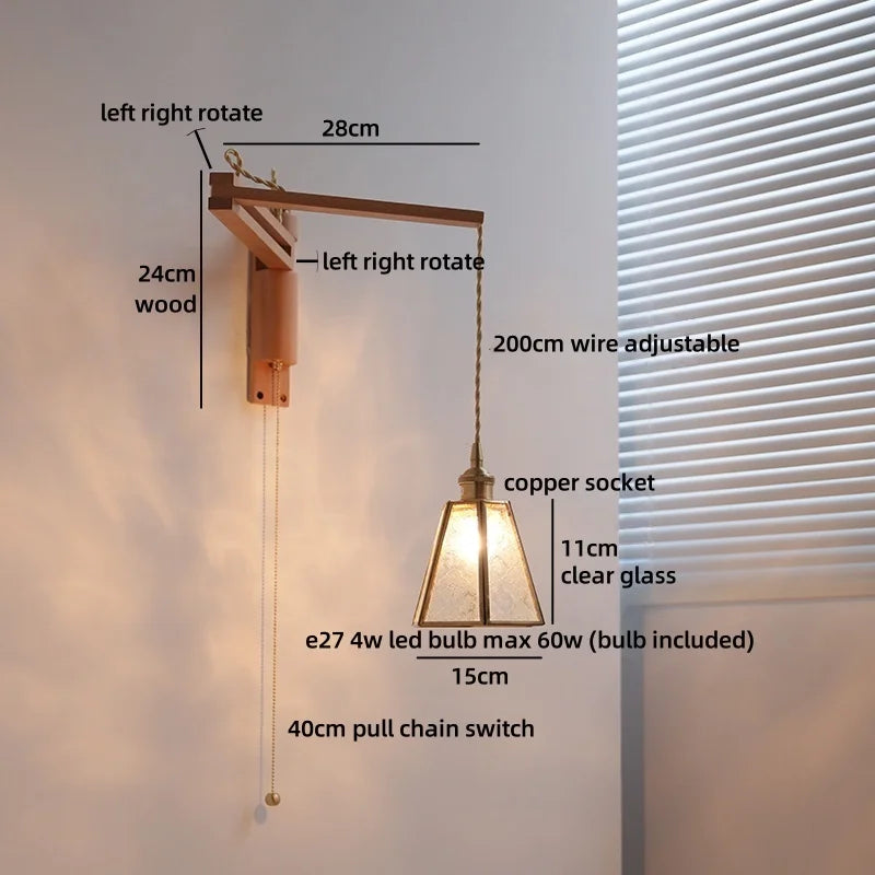 Aurore Wabi Sabi Glass Wall Lamp Nordic Style