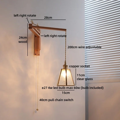 Aurore Wabi Sabi Glass Wall Lamp Nordic Style