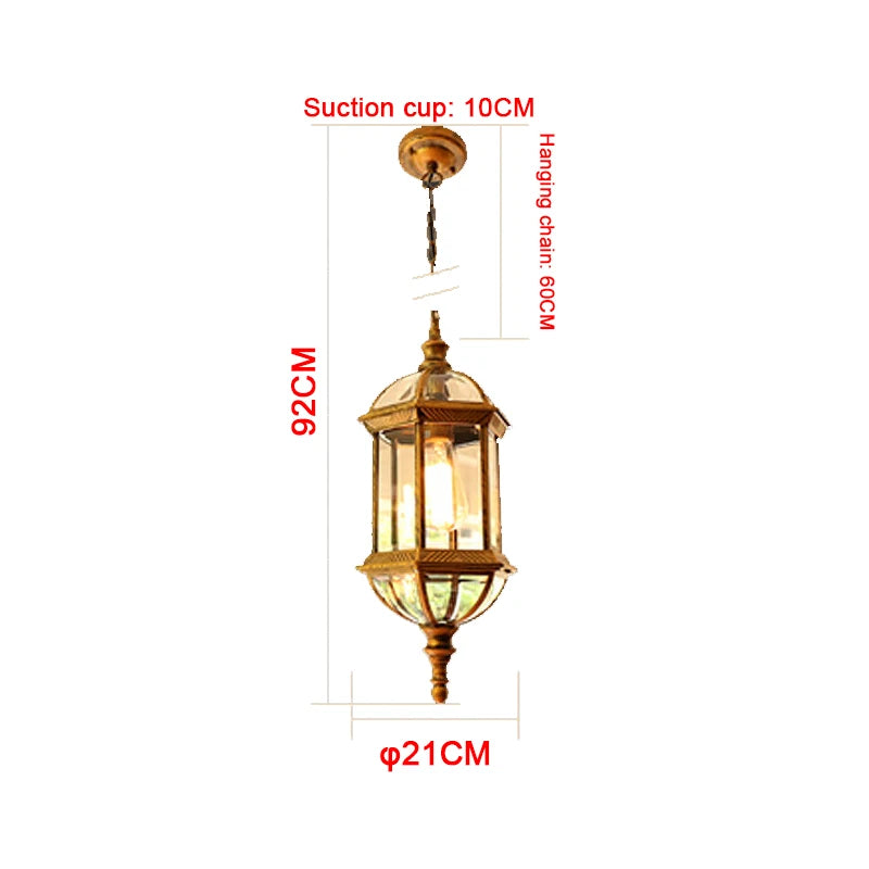 Émilie Outdoor European Pendant Light Waterproof Garden