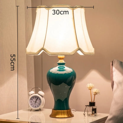 Adeline Retro Ceramic Fabric Table Lamp