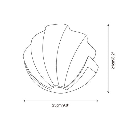 Aurélie Seashell Wall Lamp with Sculpted Glass Design