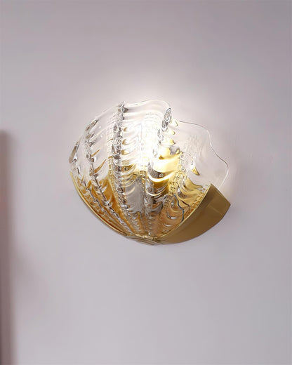Aurélie Seashell Wall Lamp with Sculpted Glass Design