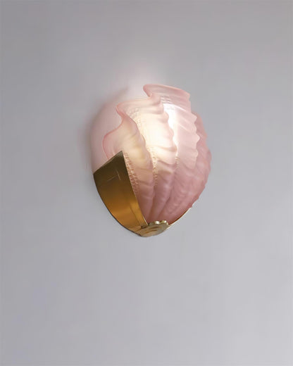 Aurélie Seashell Wall Lamp with Sculpted Glass Design