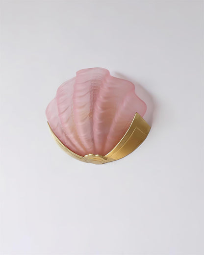 Aurélie Seashell Wall Lamp with Sculpted Glass Design