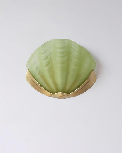 Aurélie Seashell Wall Lamp with Sculpted Glass Design