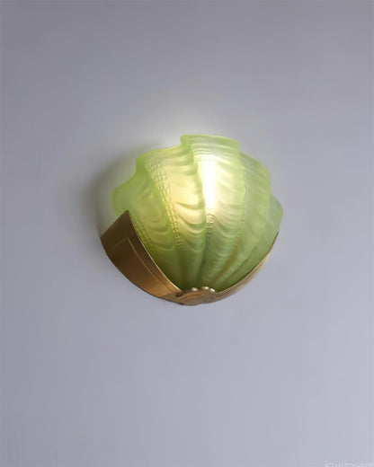 Aurélie Seashell Wall Lamp with Sculpted Glass Design