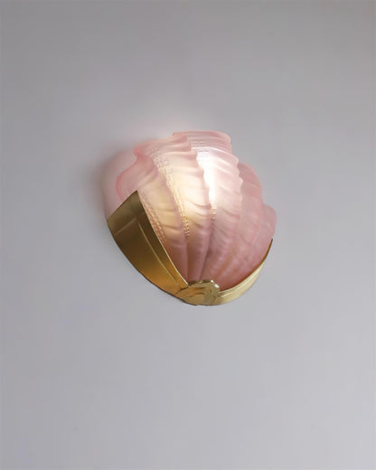 Aurélie Seashell Wall Lamp with Sculpted Glass Design