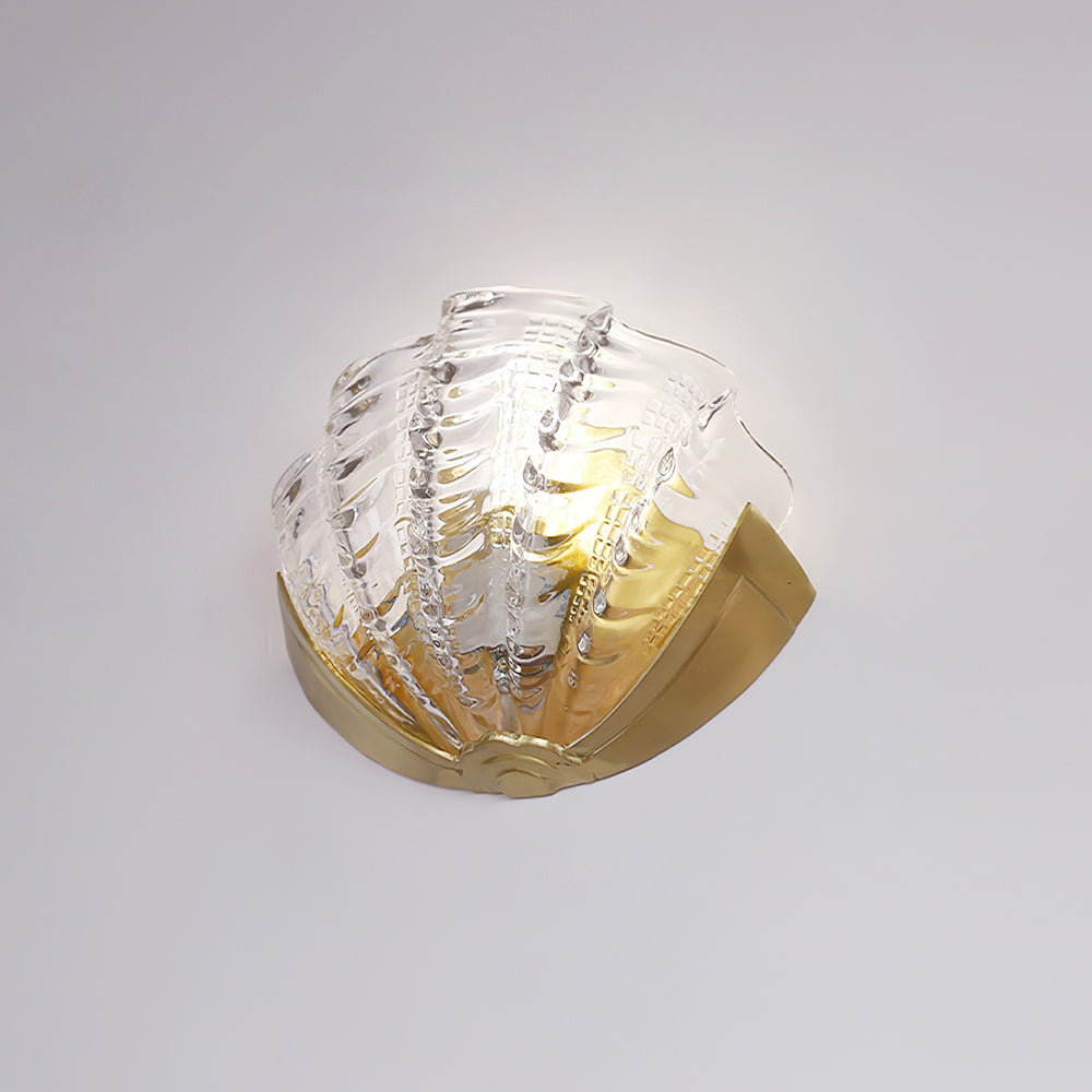 Aurélie Seashell Wall Lamp with Sculpted Glass Design