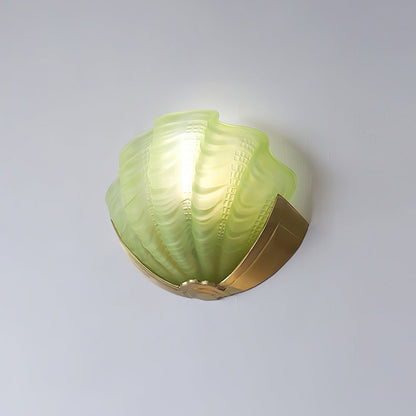 Aurélie Seashell Wall Lamp with Sculpted Glass Design