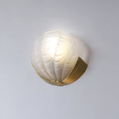 Aurélie Seashell Wall Lamp with Sculpted Glass Design