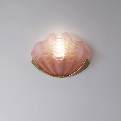 Aurélie Seashell Wall Lamp with Sculpted Glass Design