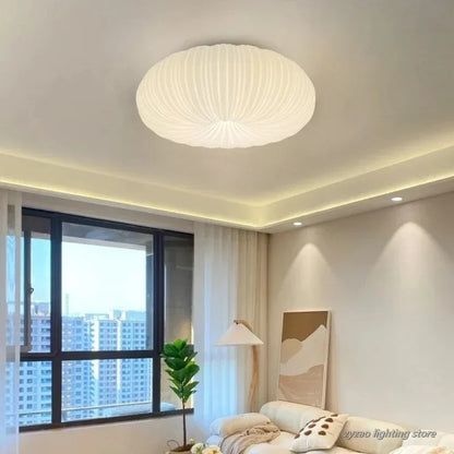 Élodie Nordic Cream Pumpkin Ceiling Light