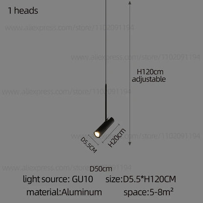Noémie Modern Cylindrical LED Pendant Spotlight