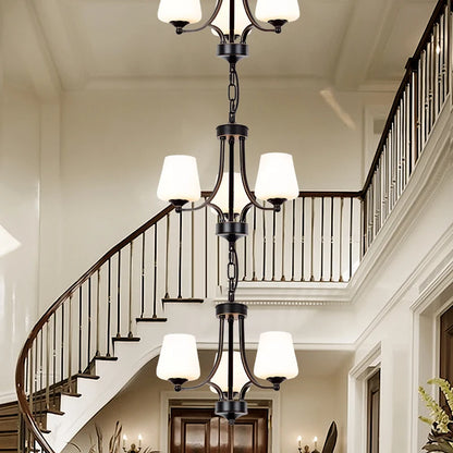 Isabelle Nordic Glass Stair Pendant Chandelier