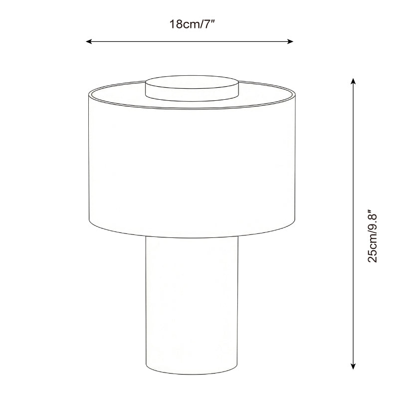 Aurélie Marble Sediment Table Lamp with Fabric Shade