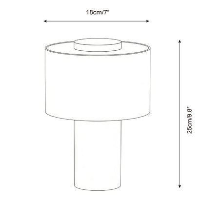 Aurélie Marble Sediment Table Lamp with Fabric Shade