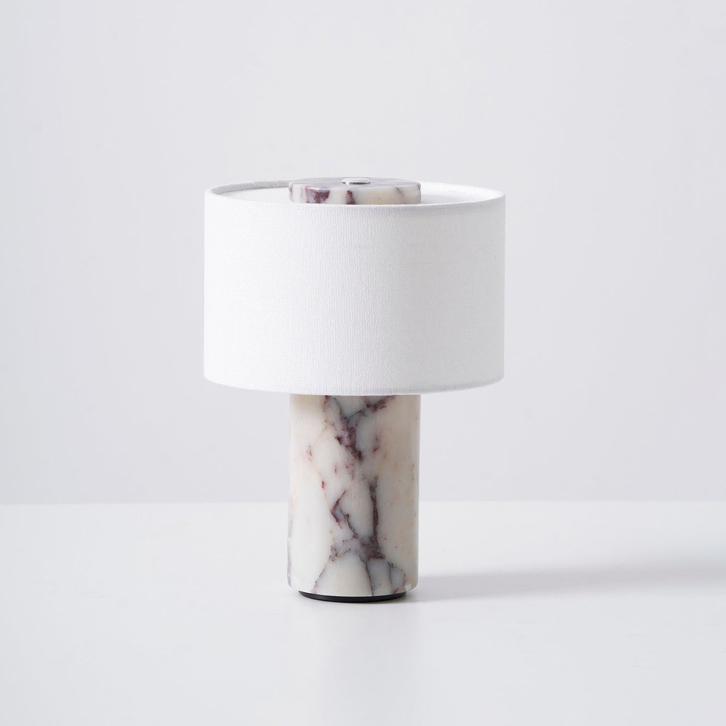 Aurélie Marble Sediment Table Lamp with Fabric Shade
