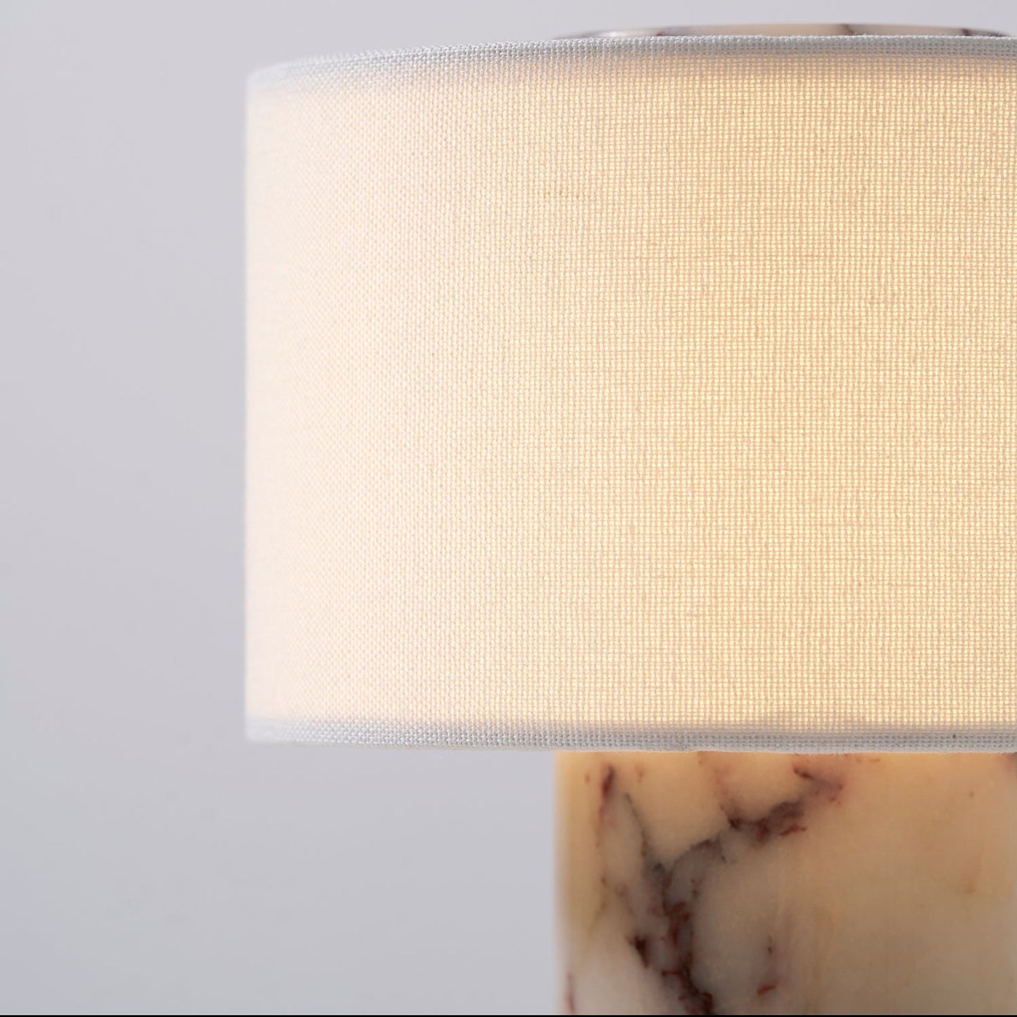 Aurélie Marble Sediment Table Lamp with Fabric Shade