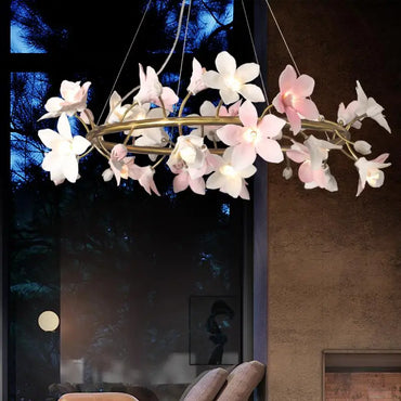 Celestia Luxury Ceramic Flower Chandelier