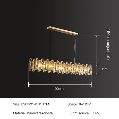 Genevieve Modern Crystal Glass Chandelier