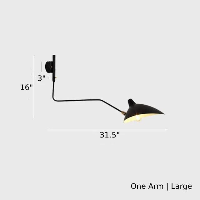 Camille Serge Duckbill Swing Arm Wall Lamp