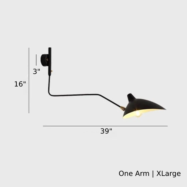 Camille Serge Duckbill Swing Arm Wall Lamp