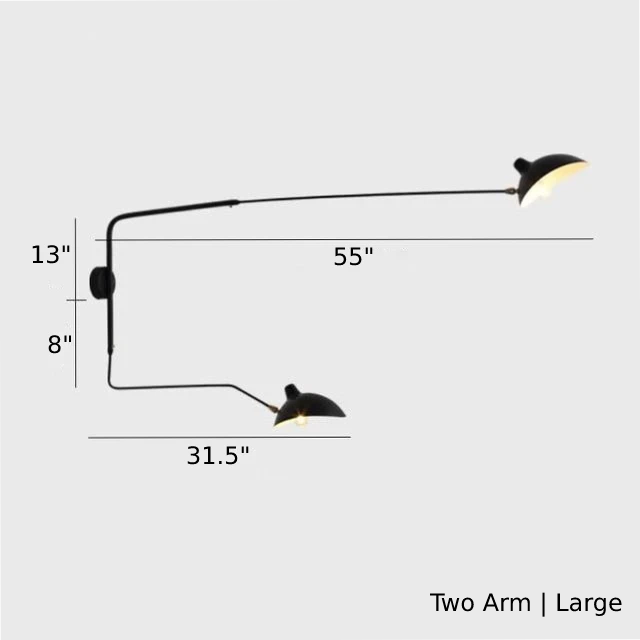Camille Serge Duckbill Swing Arm Wall Lamp