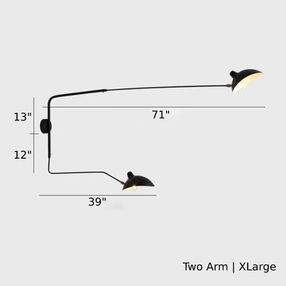 Camille Serge Duckbill Swing Arm Wall Lamp
