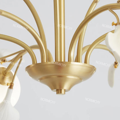 Sofia Copper Frosted Glass Pendant Chandelier Fixture