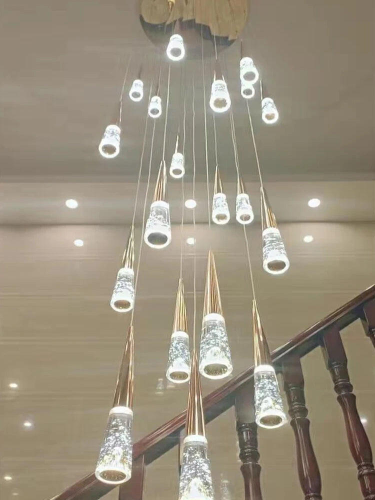 Vivienne Crystal Staircase Pendant Chandelier for Luxury Interiors