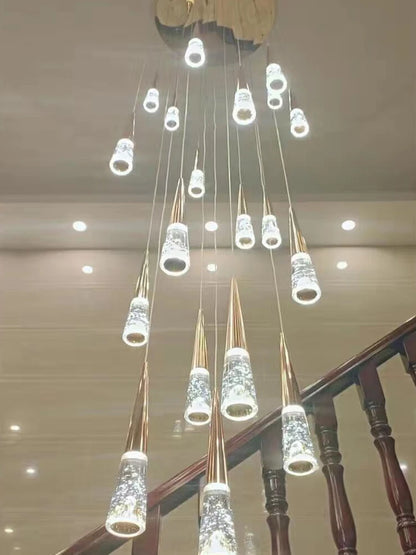 Vivienne Crystal Staircase Pendant Chandelier for Luxury Interiors