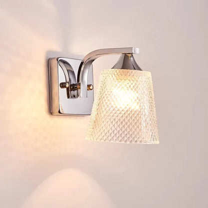 Élise Modern Glass Wall Lamp E27 Switch Bedside LED Sconce Light