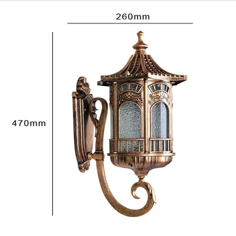 Élodie Retro Outdoor Wall Lamp Vintage Porch Light