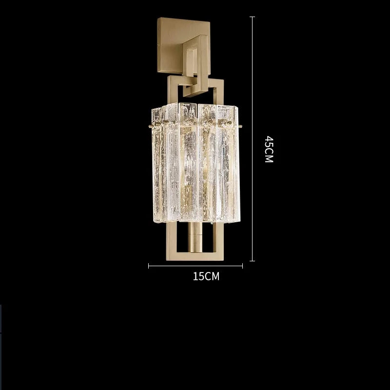 Elise Crystal Square Wall Lamp Nordic Modern