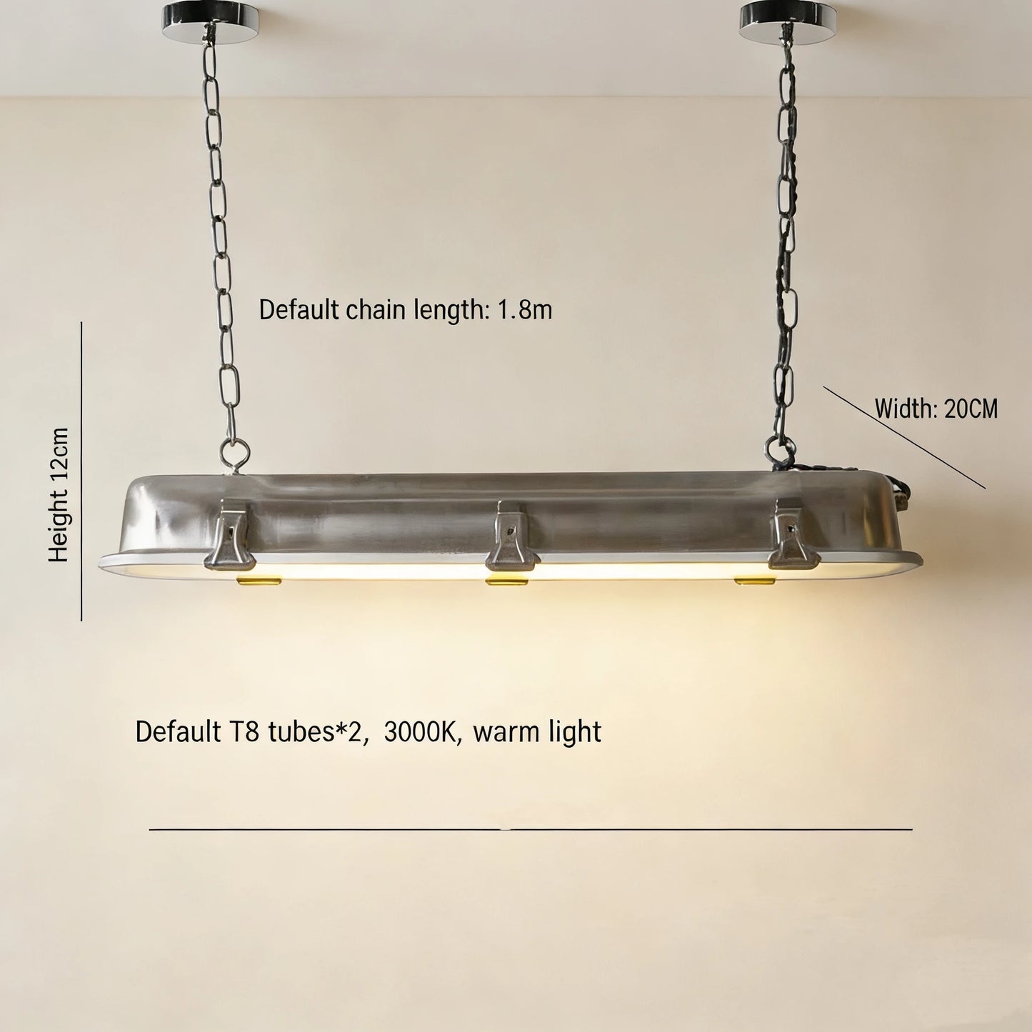 Amélie Industrial Rectangular Pendant Chandelier