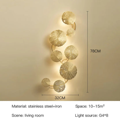 Océane Lotus Leaf Wall Lamp with Modern Artistic Design