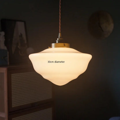 Élodie Glass Pendant Light with Copper Finish