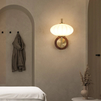Camille Aurelia Ribbed Glass LED Wall Sconce