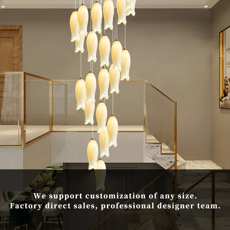 Amélie Minimalist Ceramic Staircase Pendant Light