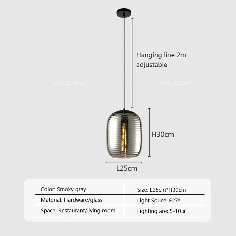 Camille Minimalist Threaded Glass Pendant