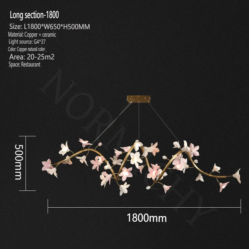 Celestia Luxury Ceramic Flower Chandelier