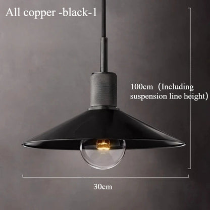Inès Industrial Copper Cord Pendant Light Retro Cafe Fixture