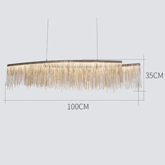 Helene Nordic Long Tassel Chain Chandelier