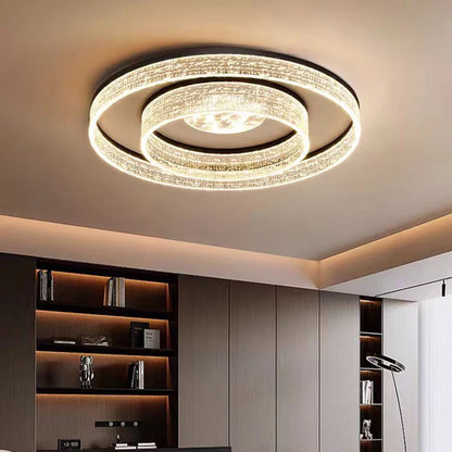 Nordic LED Ring Ceiling Light – Modern Dimmable Flush Mount for Living Room & Bedroom