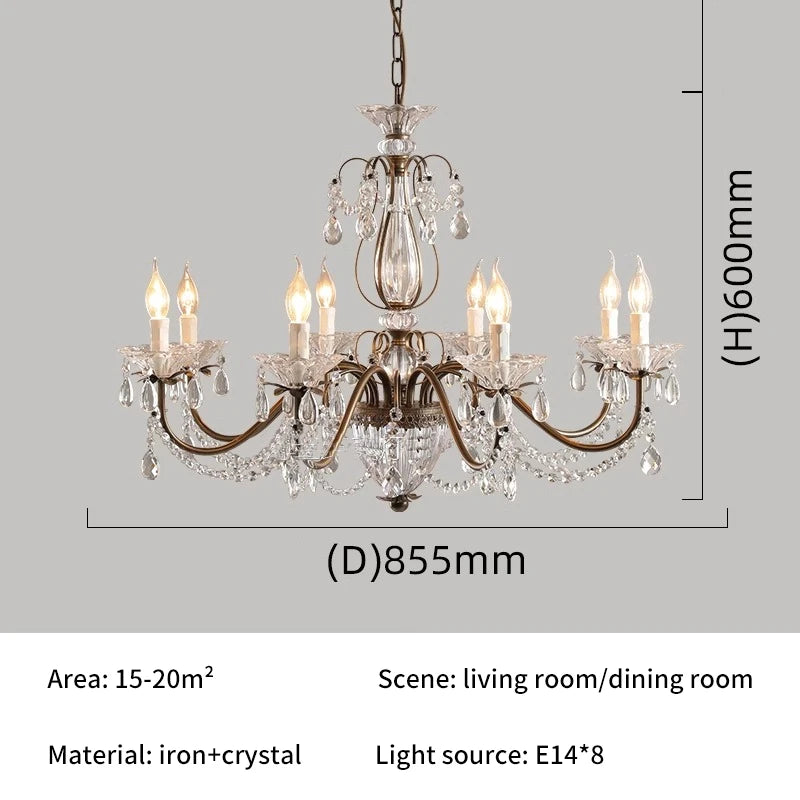 Charlotte Vintage Industrial Candle Chandelier Coffee Gold Ceiling Light