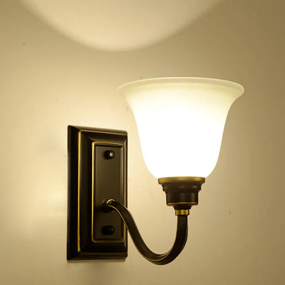 Sophie Country Glass Wall Lamp E27 Single Head Hallway Light