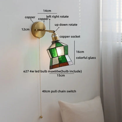 Aurélie Square Glass Wall Lamp Nordic Modern