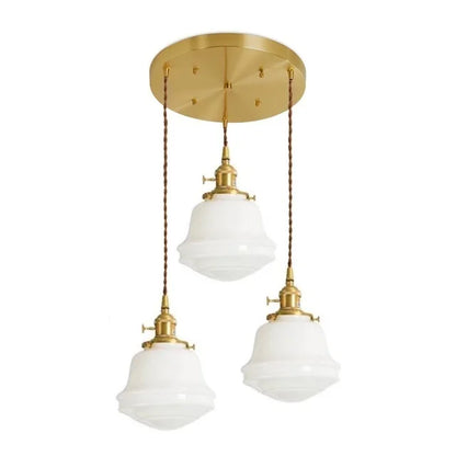 Élodie Glass Pendant Light with Copper Finish
